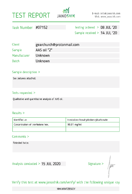 Test Report #07152