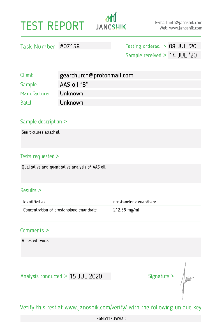 Test Report #07158