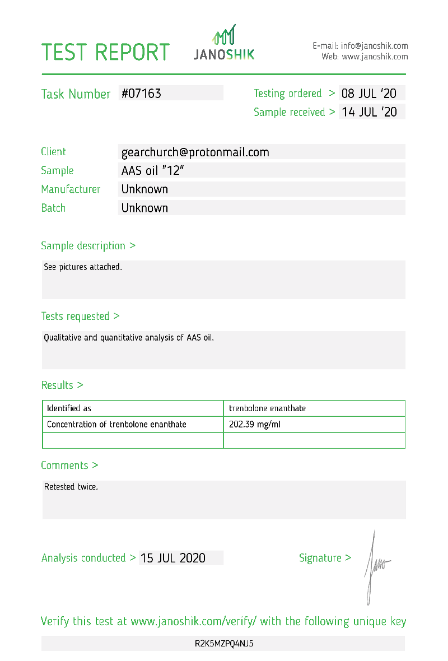 Test Report #07163